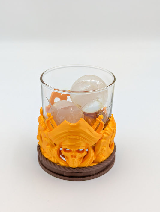 Buccaneer Pirate Glass Tumbler Holder