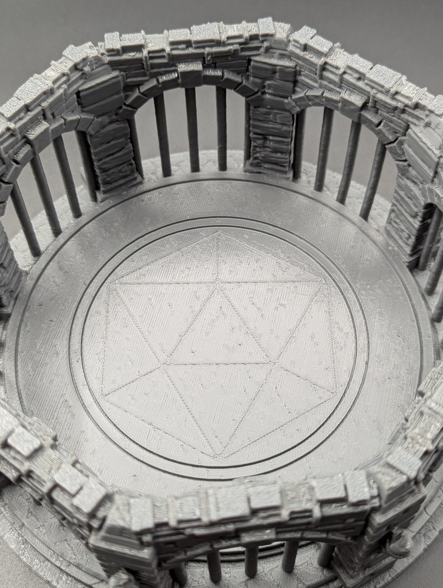 Circular Stone Dungeon Dice Tray