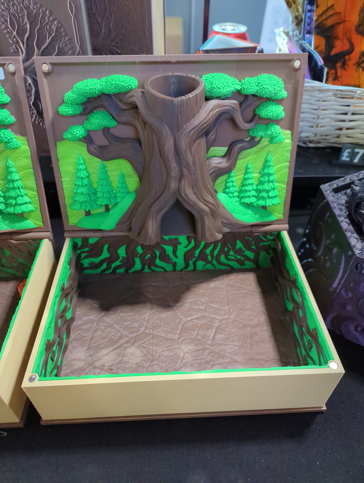 Tree dice tower book box