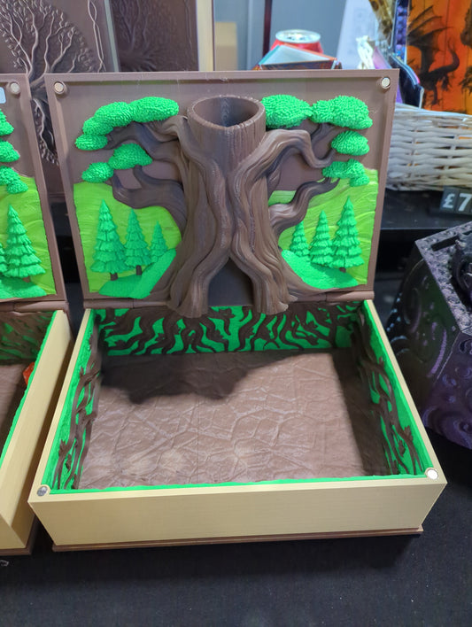 Tree dice tower book box